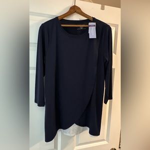 Motherhood Medium Nursing Navy Top
